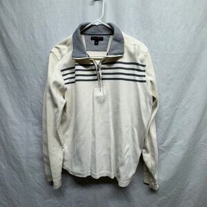 Cream Banana Republic Sweatshirt with zip up collar
